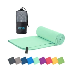 High Quality Woven Lightweight Microfiber Towel Quick Dry Custom Logo Roll Square