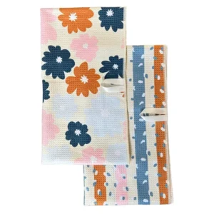 Hot Sale Floral Print Quick Dry Dish Towel Kitchen Cleaning Baking