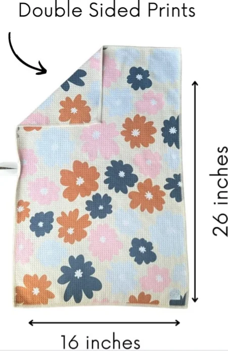 Hot Sale Floral Print Quick Dry Dish Towel Kitchen Cleaning Baking - Image 2
