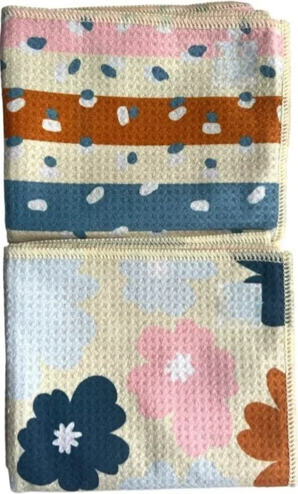 Hot Sale Floral Print Quick Dry Dish Towel Kitchen Cleaning Baking - Image 3