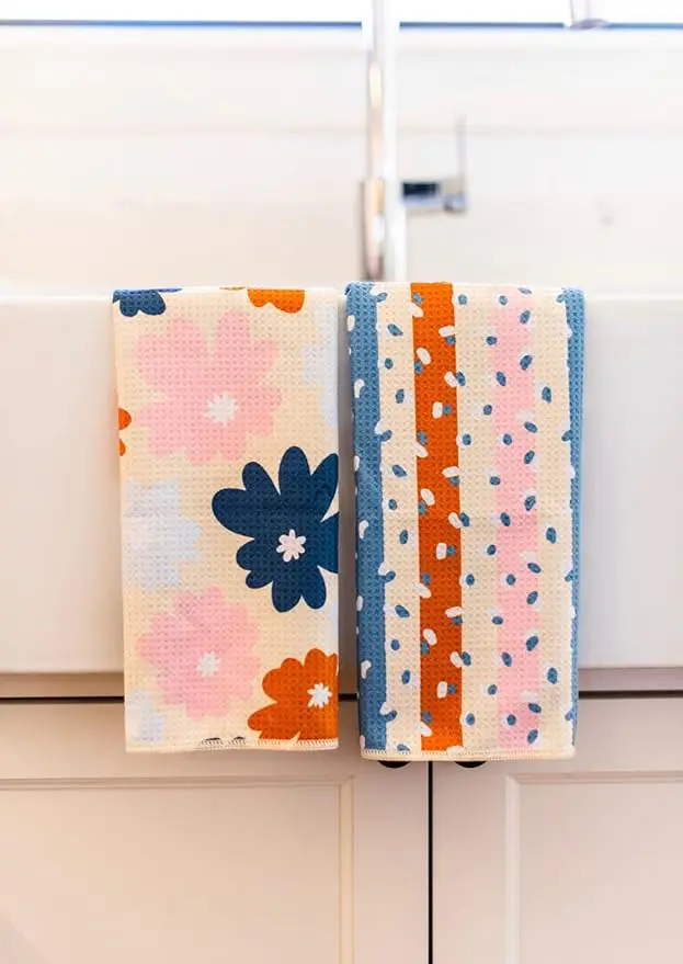 Hot Sale Floral Print Quick Dry Dish Towel Kitchen Cleaning Baking - Image 4