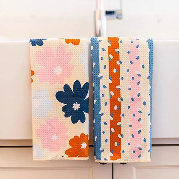 Hot Sale Floral Print Quick Dry Dish Towel Kitchen Cleaning Baking - Image 5