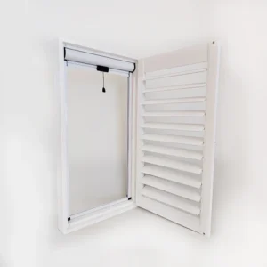Huasheng Built-in Control Electric Shutters Paulownia Wood Mosquito Proof for Bedrooms Customized