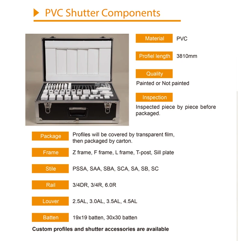 Huasheng Eco-Friendly Wooden PVC Plantation Shutter Factory Direct Horizontal 2 Year - Image 3