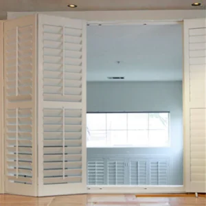 Huasheng Indoor Wooden Plantation Shutter PVC Horizontal Durable Eco Villa Sunshade