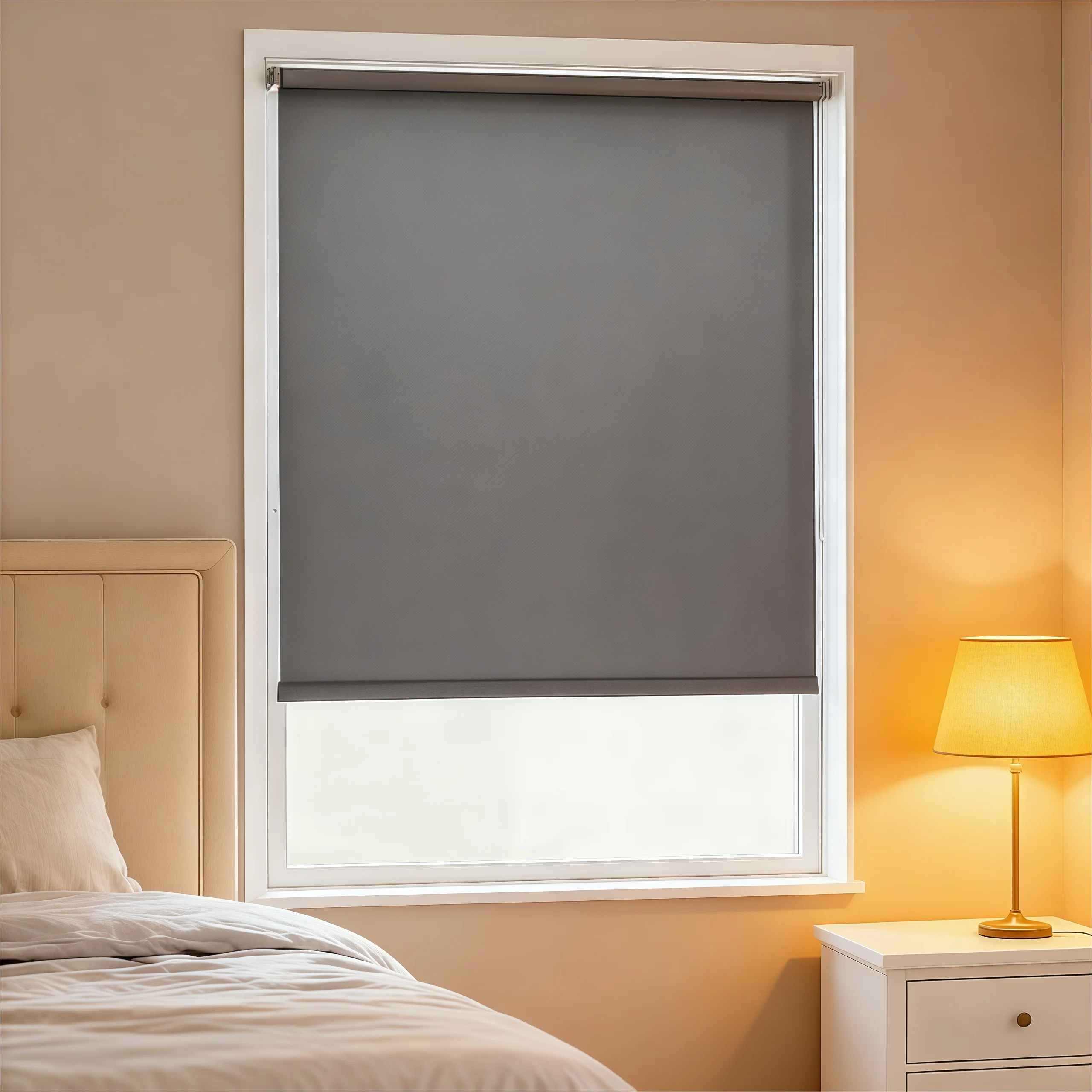 Huasheng Large Non-Pull Cord Open Roller Shade Built-In Installation Direct From Manufacturer - Image 2