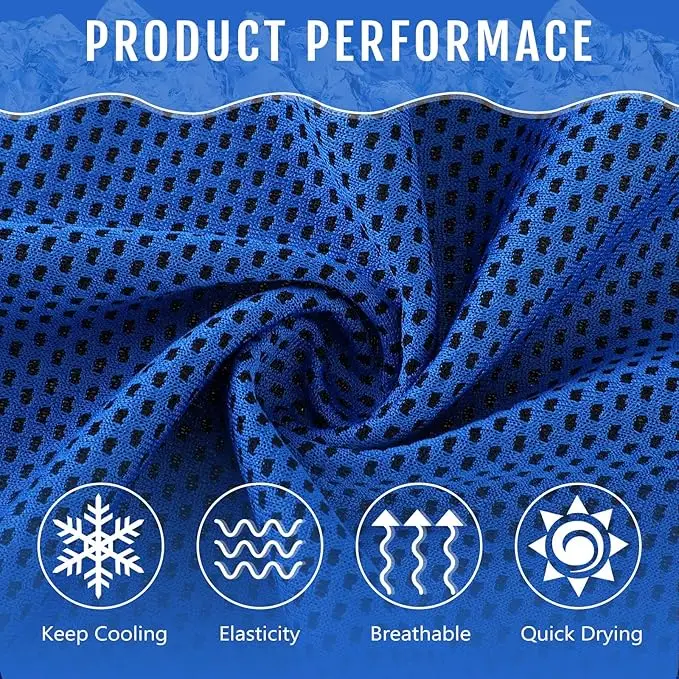 Instant Cooling Chemical-Free Microfiber Ice Towel for Gym Outdoor Sports Heat Relief - Image 5