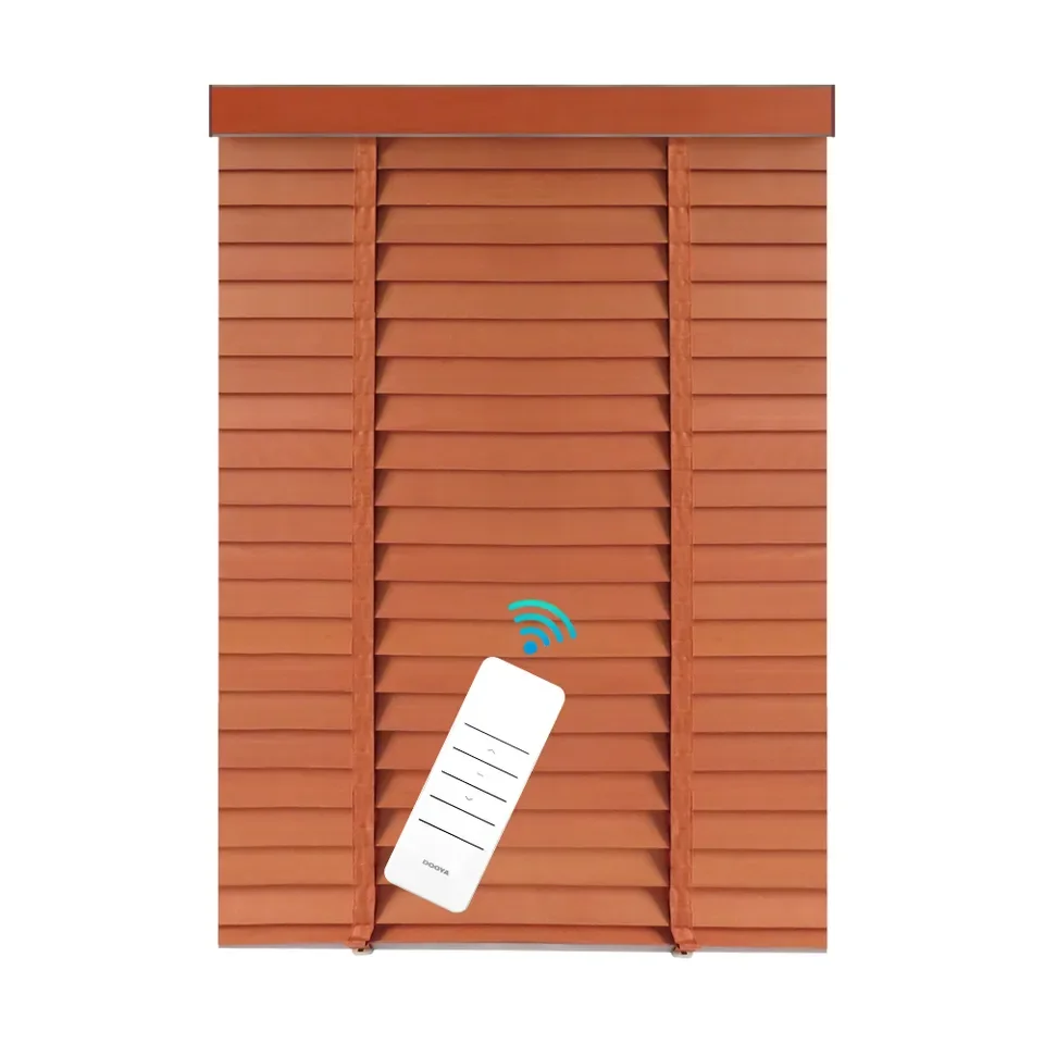 Intelligent Motorised Wooden Blinds - Eco-Friendly UV Blocking External Use - Image 2