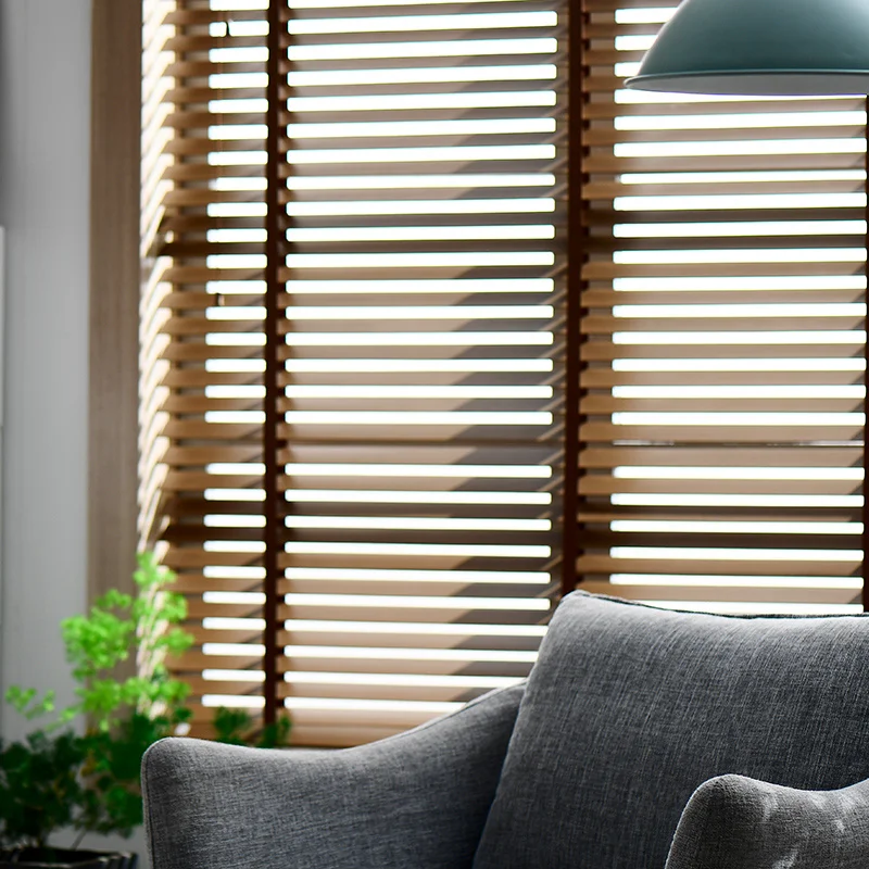 Intelligent Motorised Wooden Blinds - Eco-Friendly UV Blocking External Use - Image 4