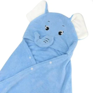 Kids Animal Print Microfiber Bath Towel Quick-Dry Eco-Friendly Wearable Poncho
