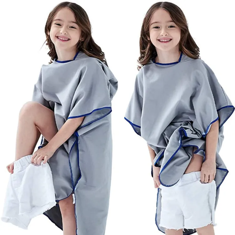 Kids Sports Pattern Hooded Poncho and Beach Towel Quick-Dry Lightweight Compressed - Image 5