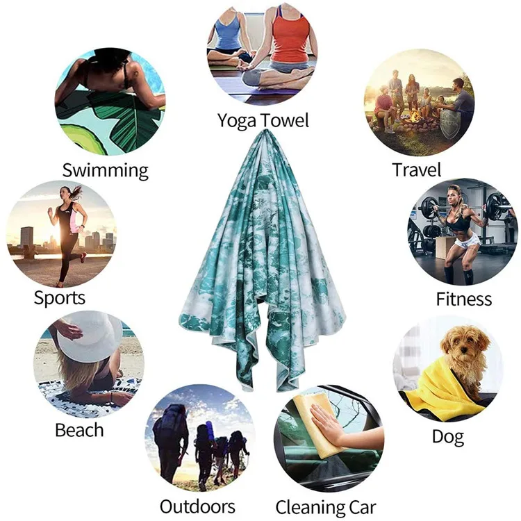 Large Lightweight Microfiber Beach Towel Digital Print Sports Pattern Compressed Budget-Friendly - Image 6