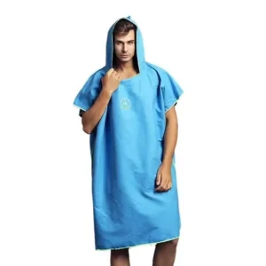 Lightweight Microfiber Hooded Poncho Towel Quick Dry Antimicrobial