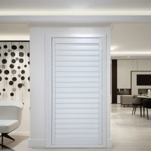 Lightweight PVC Full-Hollow Shutter Built-in Electric Horizontal Design Cost-Effective