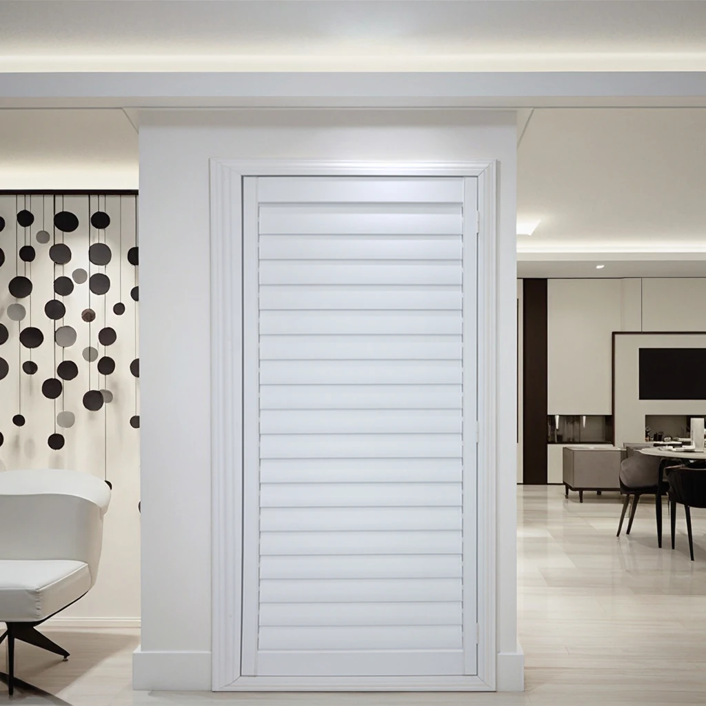 Lightweight PVC Full-Hollow Shutter Built-in Electric Horizontal Design Cost-Effective
