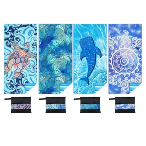 Lightweight Quick Dry Sand Free Microfiber Beach Towel Portable Travel