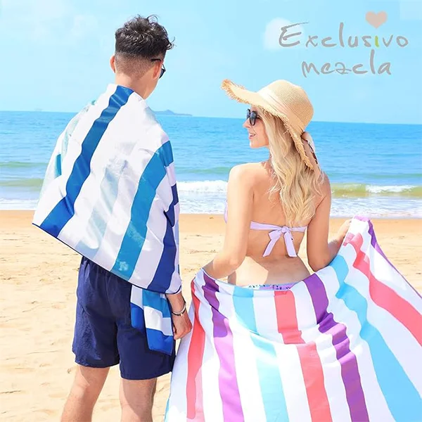 Lightweight Sandfree Beach Towel Soft Highly Absorbent Outdoor Swim Towel - Image 2