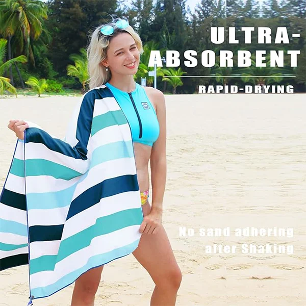 Lightweight Sandfree Beach Towel Soft Highly Absorbent Outdoor Swim Towel - Image 4