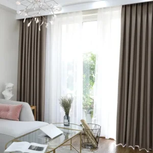 Luxury 150-300cm Blackout Curtain Fabric Twill Style Breathable Living Room