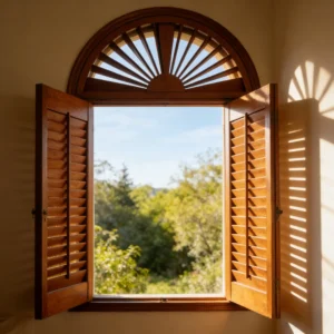 Luxury Bespoke Irregular Shaped Shutter - High-End Custom Window Treatment