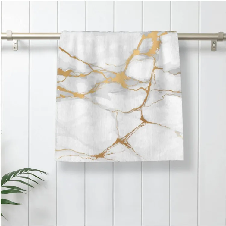 Luxury Soft Microfiber Bath Towel Set Quick Drying Absorbent Custom Logo Antimicrobial - Image 4