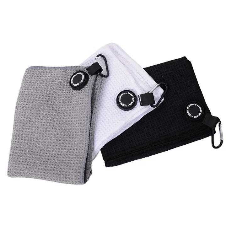 Magnetic Golf Towel Custom Logo Waffle Club Cleaner Colorful New Design