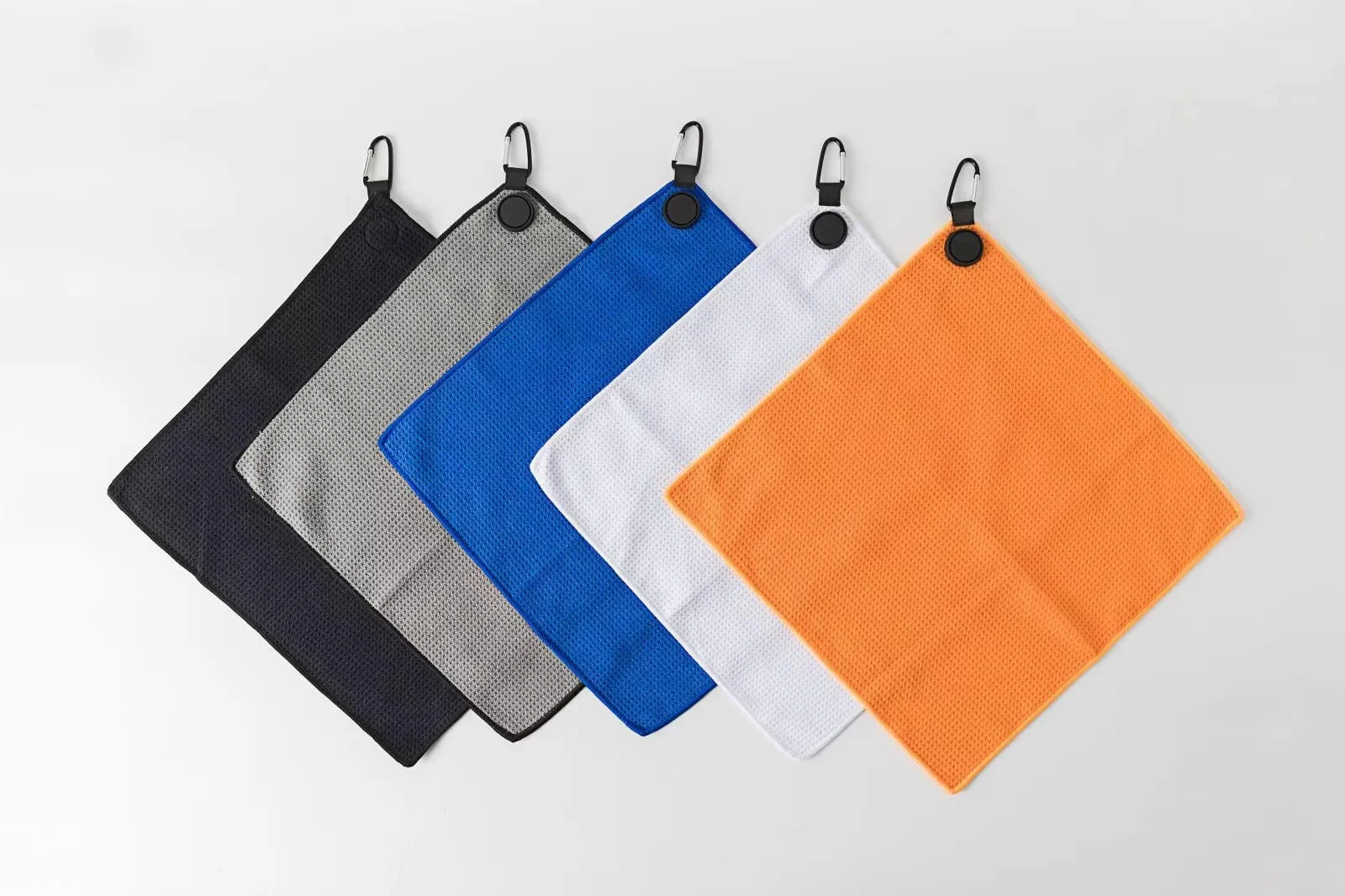 Magnetic Golf Towel Custom Logo Waffle Club Cleaner Colorful New Design - Image 3