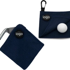 Magnetic Microfiber Waffle Golf Towel Fast Drying Super Absorbent Sports Towel with Clip
