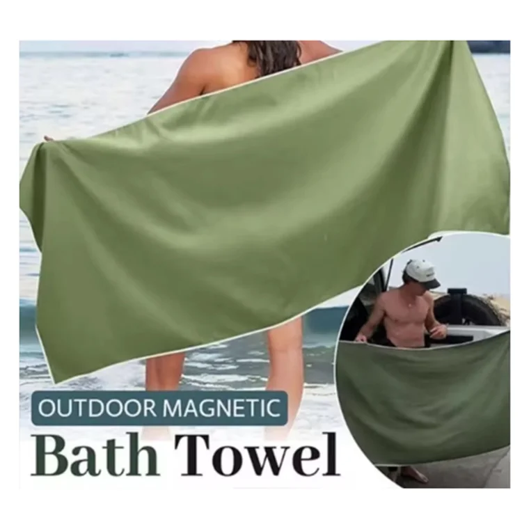 Magnetic Super Absorbent Microfiber Beach Towel Quick-Dry Sand Free Travel Camping Cartoon - Image 4