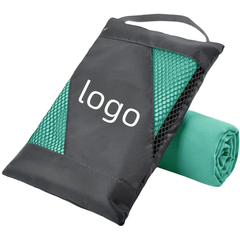 Microfiber Antimicrobial Beach Towel Quick-Dry Sand-Free with Zipper Pocket