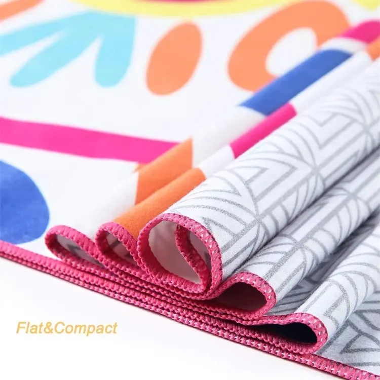 Microfiber Beach Towel Lightweight Quick-Dry Sand-Free Woven Square Printed OEM - Image 3