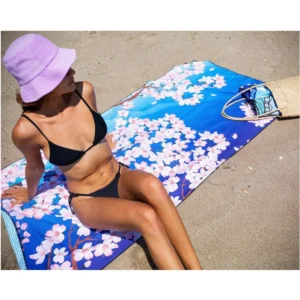 Microfiber Beach Towel Quick-Dry Sand-Free Absorbent Lightweight Custom Sizes
