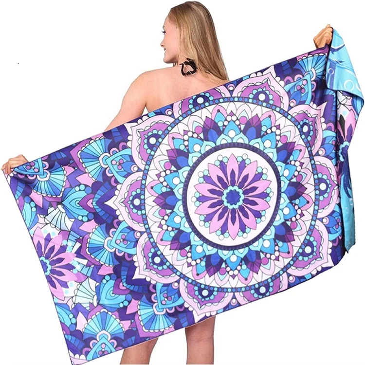 Microfiber Beach Towel Super Absorbent Lightweight Sand Free Travel Pool Swim
