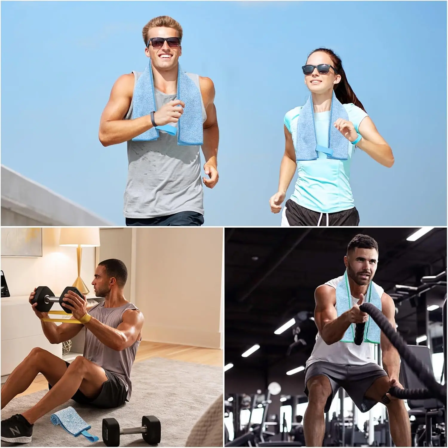 Microfiber Cationic Quick Dry Towel for Fitness Cycling Running Outdoor Sports - Image 4
