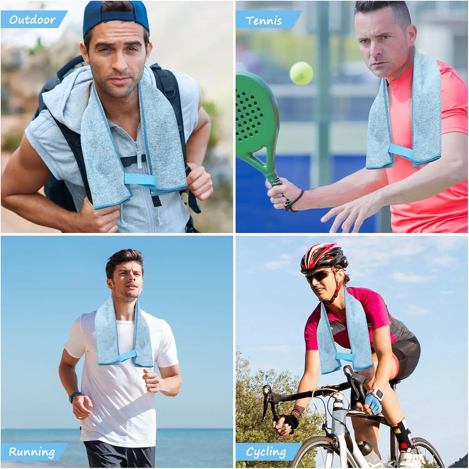 Microfiber Cationic Quick Dry Towel for Fitness Cycling Running Outdoor Sports - Image 6