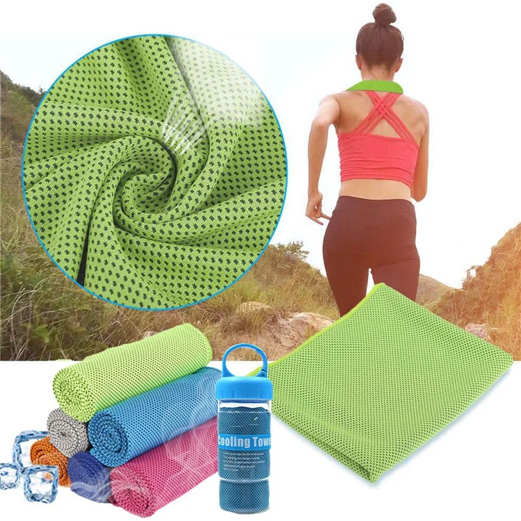Microfiber Cooling Towel Sports Fitness Yoga Gym Running Compressed Tube - Image 6