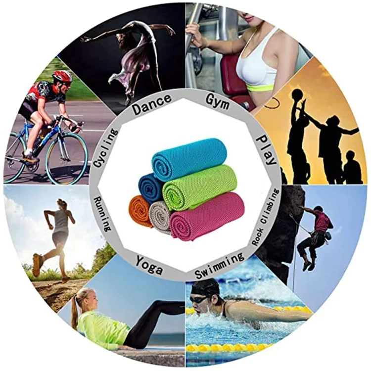 Microfiber Cooling Towel for Sports Yoga Gym Running Camping Fitness Workout - Image 6