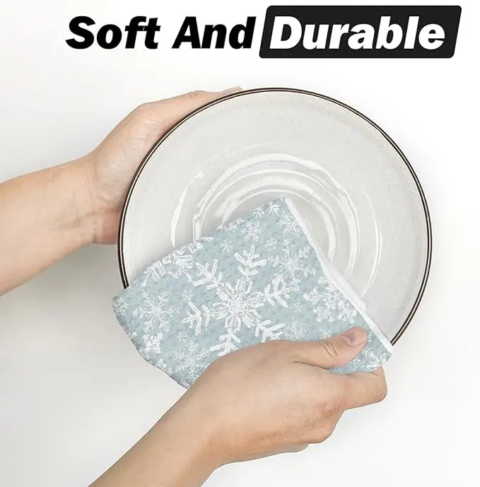Microfiber Kitchen Towels 12-Pack Absorbent Lint-Free Dish Cloths - Image 2
