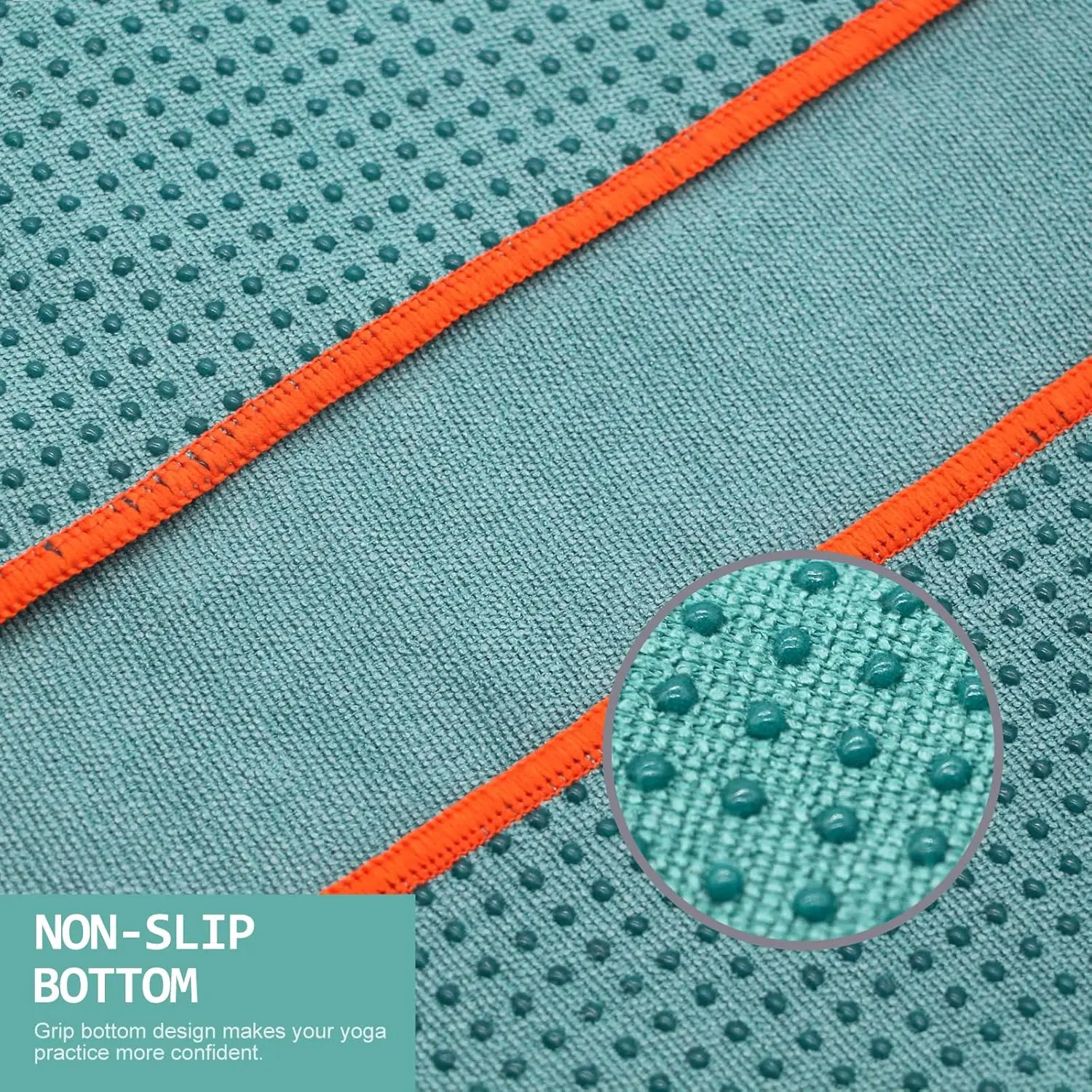 Microfiber Non-Slip Yoga Mat Towel with Grip Dot Sweat Absorbent for Hot Yoga Pilates - Image 3