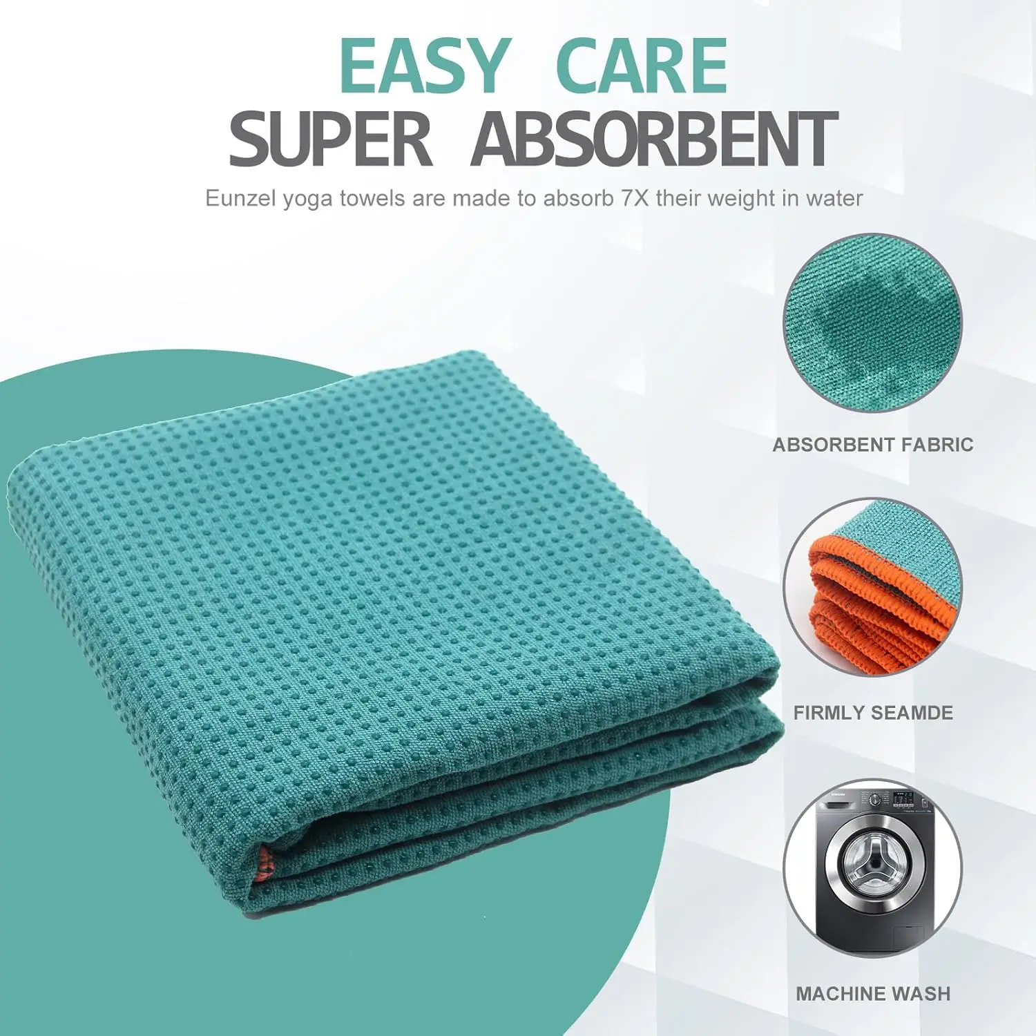 Microfiber Non-Slip Yoga Mat Towel with Grip Dot Sweat Absorbent for Hot Yoga Pilates - Image 6