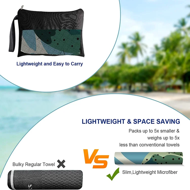 Microfiber Oversize Towel Lightweight Quick Dry Sand-Free for Beach Gym Camping - Image 4