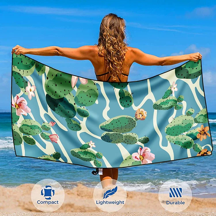 Microfiber Oversize Towel Lightweight Quick Dry Sand-Free for Beach Gym Camping - Image 5