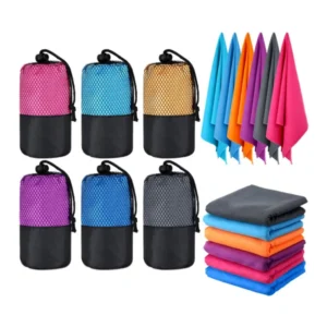 Microfiber Quick-Dry Antimicrobial Beach Towel Eco-Friendly Compact Square Design
