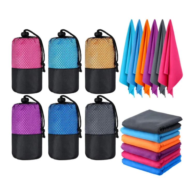 Microfiber Quick-Dry Antimicrobial Beach Towel Eco-Friendly Compact Square Design