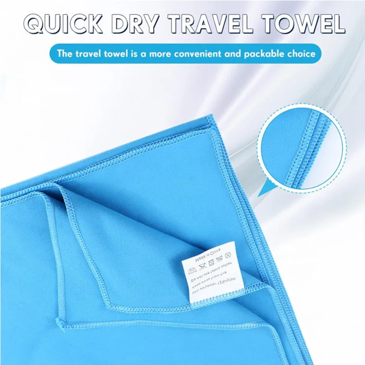 Microfiber Quick-Dry Antimicrobial Beach Towel Eco-Friendly Compact Square Design - Image 3