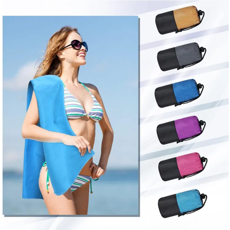Microfiber Quick-Dry Antimicrobial Beach Towel Eco-Friendly Compact Square Design - Image 6