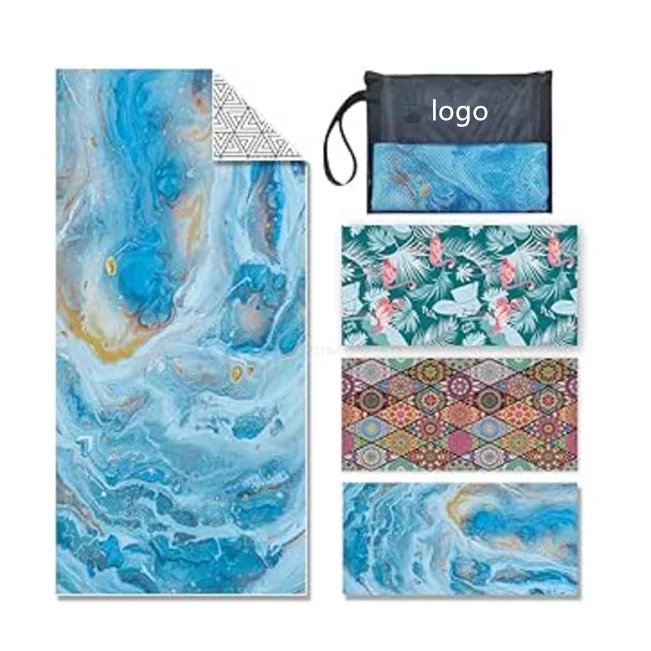 Microfiber Quick Dry Extra Large Beach Towel with Bag Sand Free Travel Camping