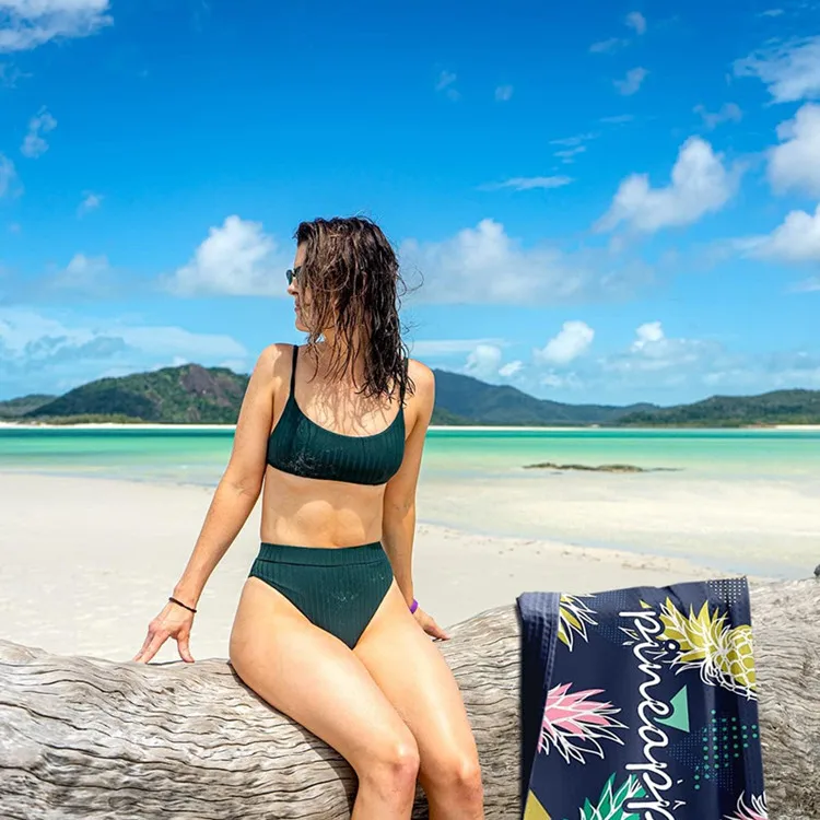 Microfiber Quick Dry Extra Large Beach Towel with Bag Sand Free Travel Camping - Image 4