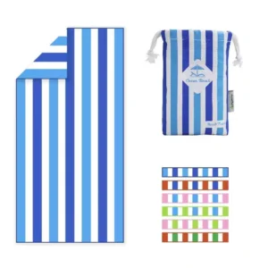 Microfiber Sand-Free Beach Towel Quick Dry Oversize with Pocket for Outdoor Use