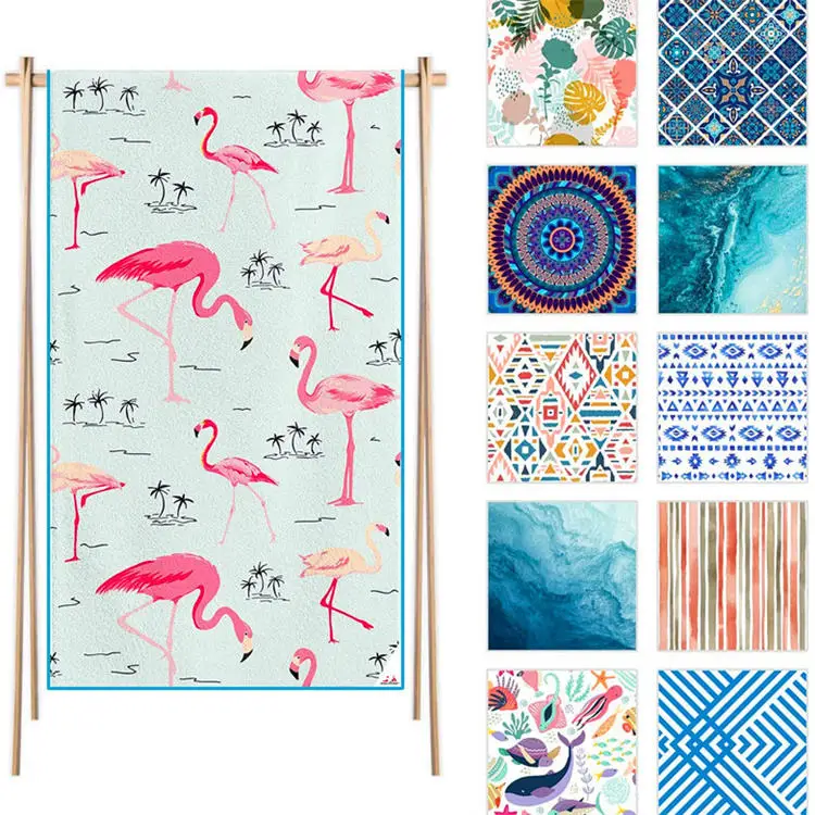 Microfiber Sand-Free Beach Towel Quick Dry Oversize with Pocket for Outdoor Use - Image 6